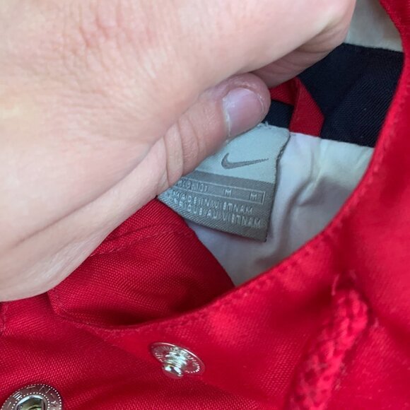 Vintage Nike Zip Up Hooded Jacket Medium Red - Picture 12 of 16